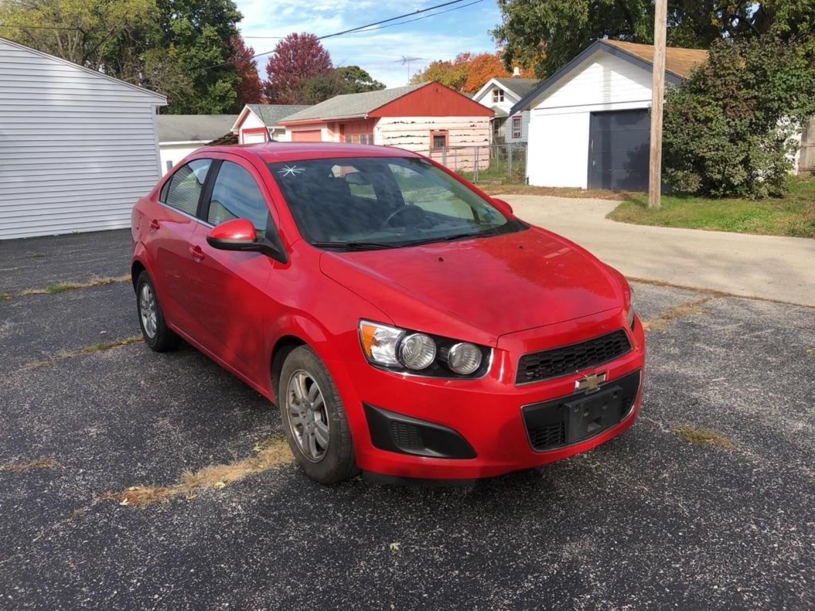 2012 RED CHEVROLET SONIC LT (1G1JC5SH3C4) with an 1.8L engine, Automatic transmission, located at 1708 Broadway, Rockford, IL, 61104, (815) 397-5010, 42.252522, -89.069359 - Photo #1