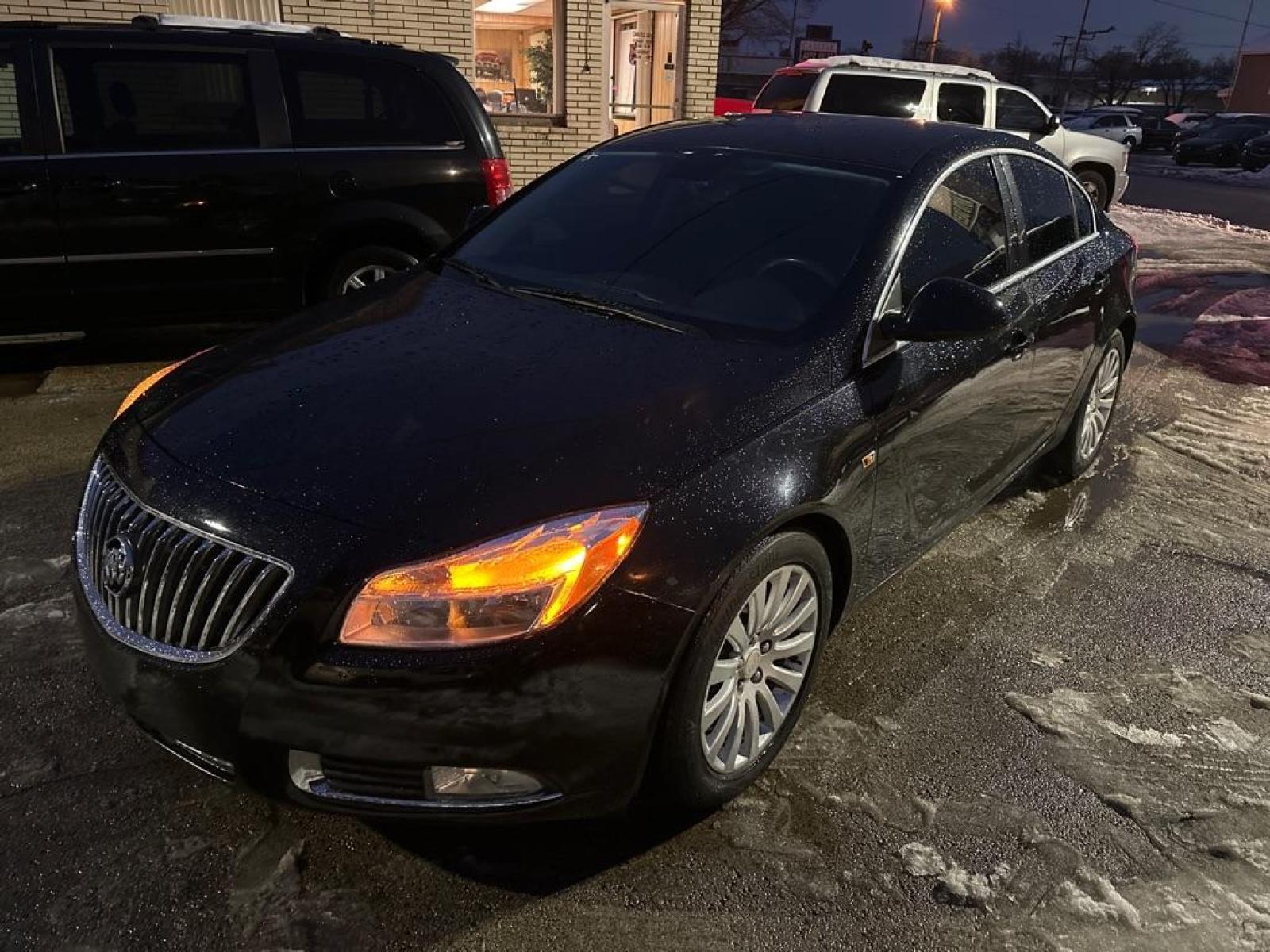 2011 BLACK BUICK REGAL CXL (2G4GN5ECXB9) with an 2.4L engine, Automatic transmission, located at 1708 Broadway, Rockford, IL, 61104, (815) 397-5010, 42.252522, -89.069359 - Photo #0