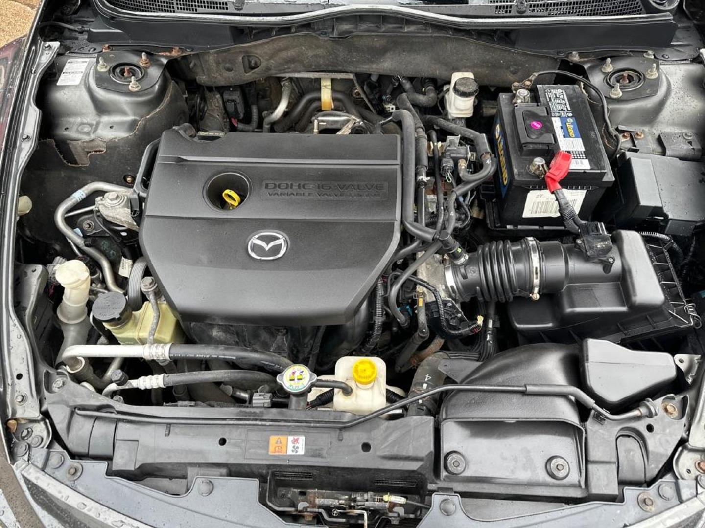 2012 BLACK MAZDA 6 I (1YVHZ8BH3C5) with an 2.5L engine, Automatic transmission, located at 1708 Broadway, Rockford, IL, 61104, (815) 397-5010, 42.252522, -89.069359 - Photo#8
