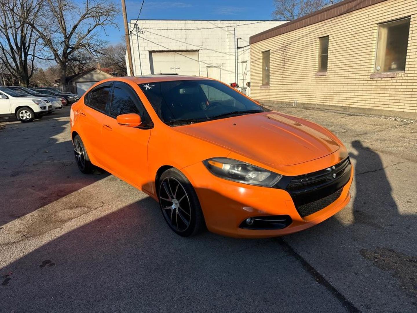2014 ORANGE DODGE DART GT (1C3CDFEB4ED) with an 2.4L engine, Automatic transmission, located at 1708 Broadway, Rockford, IL, 61104, (815) 397-5010, 42.252522, -89.069359 - Photo#2