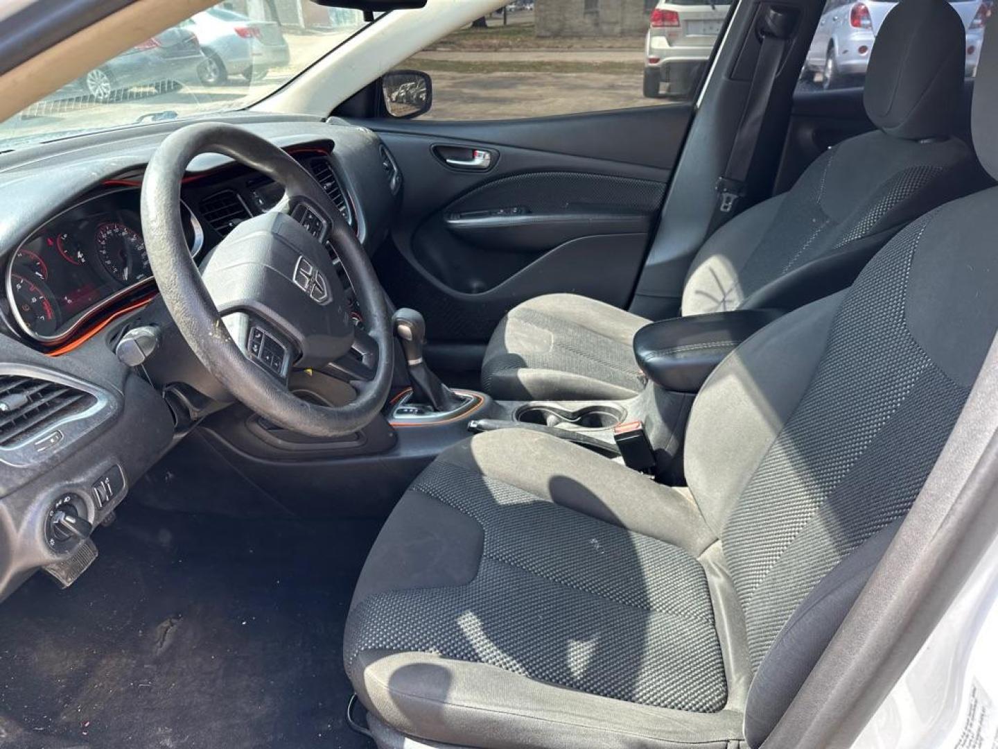 2016 WHITE DODGE DART SXT SPORT (1C3CDFFA1GD) with an 2.0L engine, 6-Speed Manual transmission, located at 1708 Broadway, Rockford, IL, 61104, (815) 397-5010, 42.252522, -89.069359 - Photo#6