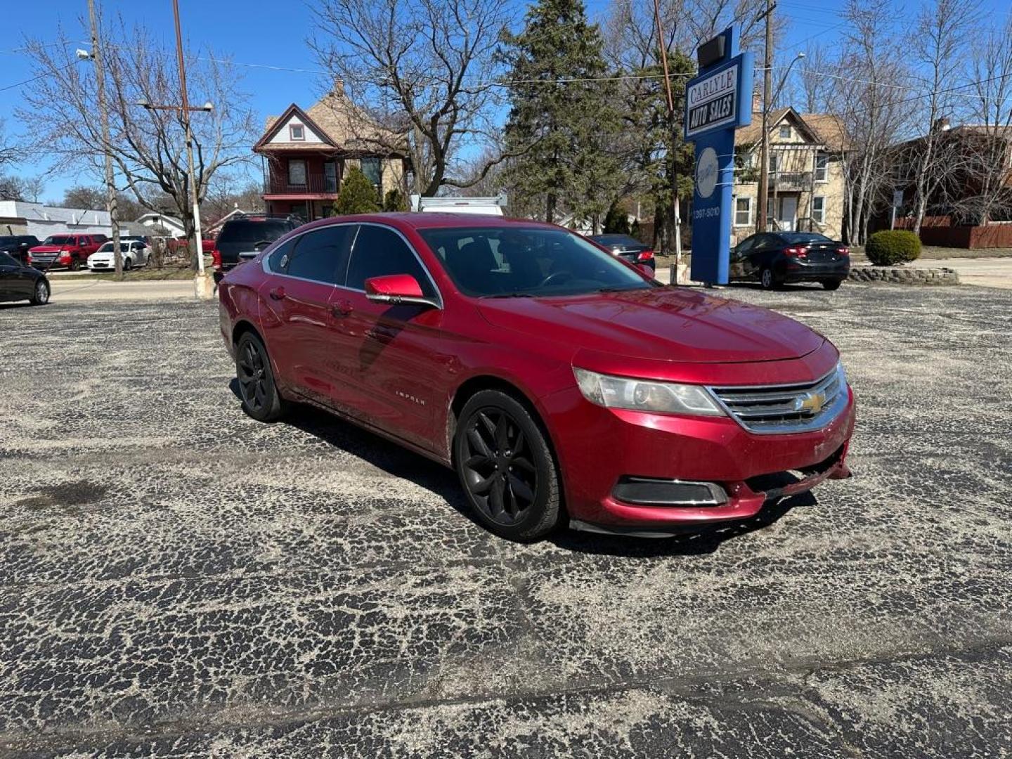 2014 RED CHEVROLET IMPALA LT (1G1115SLXEU) with an 2.5L engine, Automatic transmission, located at 1708 Broadway, Rockford, IL, 61104, (815) 397-5010, 42.252522, -89.069359 - Photo#1