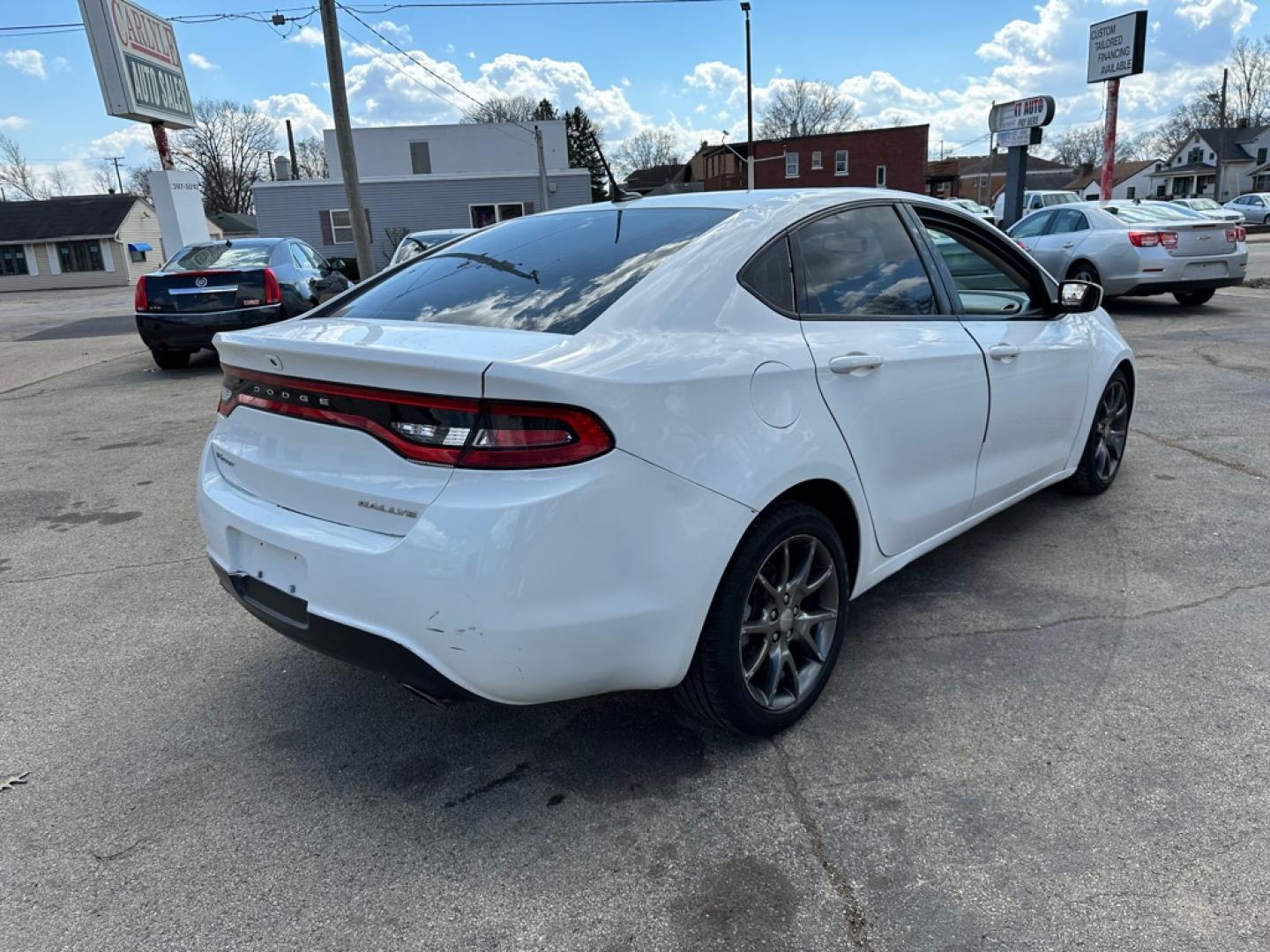 2013 WHITE DODGE DART SXT (1C3CDFBA3DD) with an 2.0L engine, Automatic transmission, located at 1708 Broadway, Rockford, IL, 61104, (815) 397-5010, 42.252522, -89.069359- Photo#2