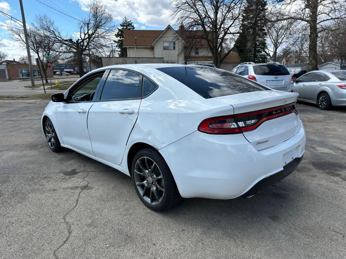 2013 WHITE DODGE DART SXT (1C3CDFBA3DD) with an 2.0L engine, Automatic transmission, located at 1708 Broadway, Rockford, IL, 61104, (815) 397-5010, 42.252522, -89.069359- Photo#3