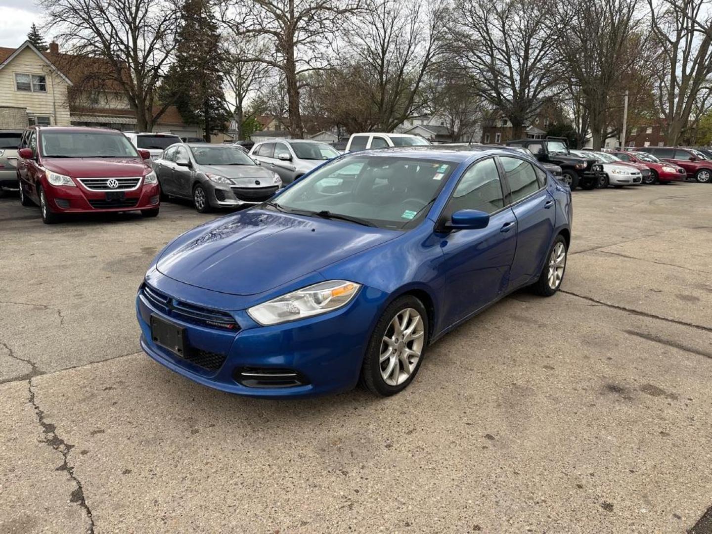 2013 BLUE DODGE DART SXT (1C3CDFBA6DD) with an 2.0L engine, Automatic transmission, located at 1708 Broadway, Rockford, IL, 61104, (815) 397-5010, 42.252522, -89.069359 - Photo#0