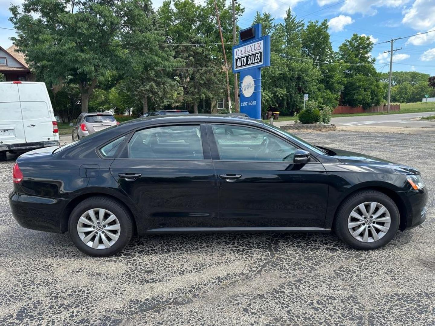 2013 BLACK VOLKSWAGEN PASSAT S (1VWAP7A39DC) with an 2.5L engine, Automatic transmission, located at 1708 Broadway, Rockford, IL, 61104, (815) 397-5010, 42.252522, -89.069359 - Photo#2