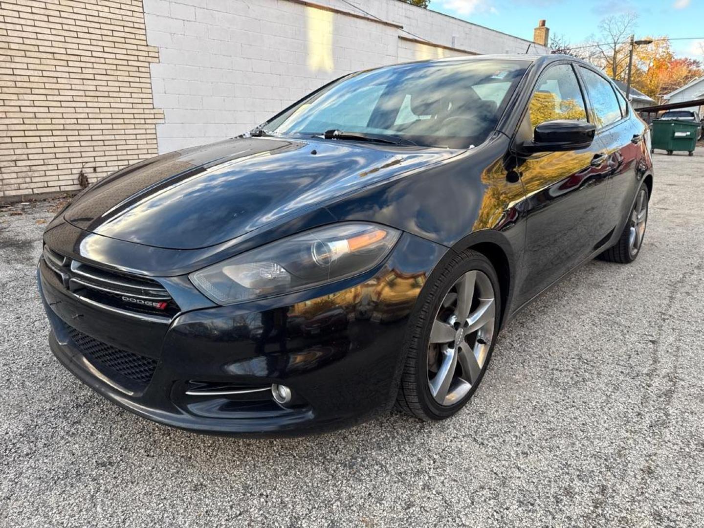 2014 BLACK DODGE DART GT (1C3CDFEB2ED) with an 2.4L engine, Automatic transmission, located at 1708 Broadway, Rockford, IL, 61104, (815) 397-5010, 42.252522, -89.069359 - Photo#0