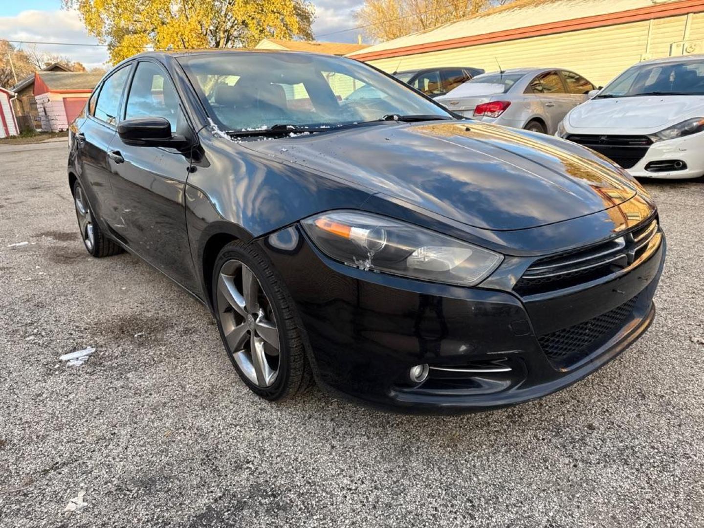 2014 BLACK DODGE DART GT (1C3CDFEB2ED) with an 2.4L engine, Automatic transmission, located at 1708 Broadway, Rockford, IL, 61104, (815) 397-5010, 42.252522, -89.069359 - Photo#1