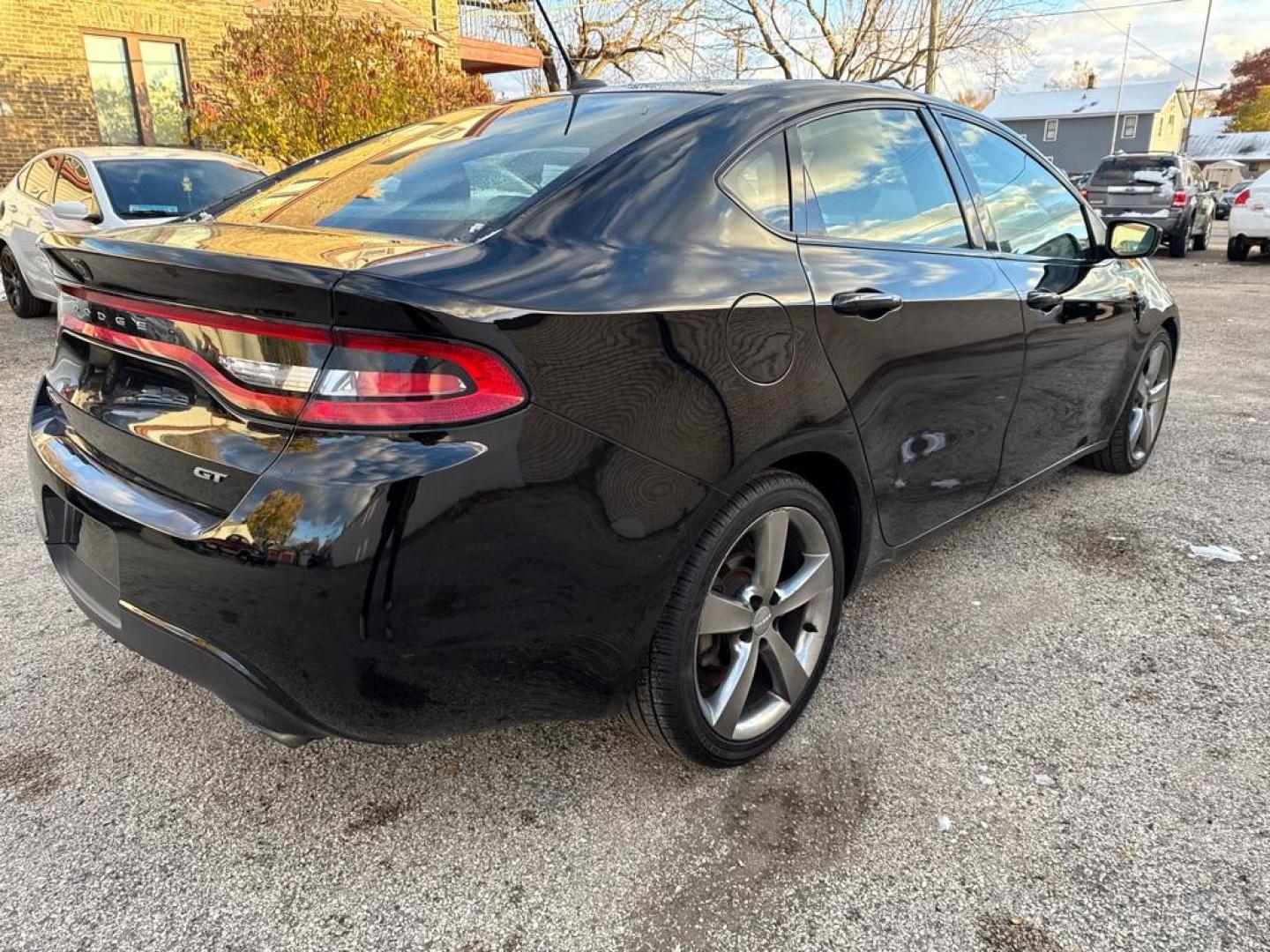 2014 BLACK DODGE DART GT (1C3CDFEB2ED) with an 2.4L engine, Automatic transmission, located at 1708 Broadway, Rockford, IL, 61104, (815) 397-5010, 42.252522, -89.069359 - Photo#2