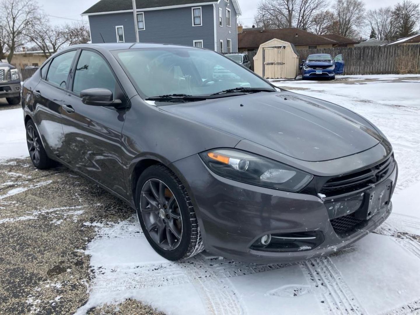 2016 GRAY DODGE DART SXT (1C3CDFBB5GD) with an 2.4L engine, 6-Speed Manual transmission, located at 1708 Broadway, Rockford, IL, 61104, (815) 397-5010, 42.252522, -89.069359 - Photo#1