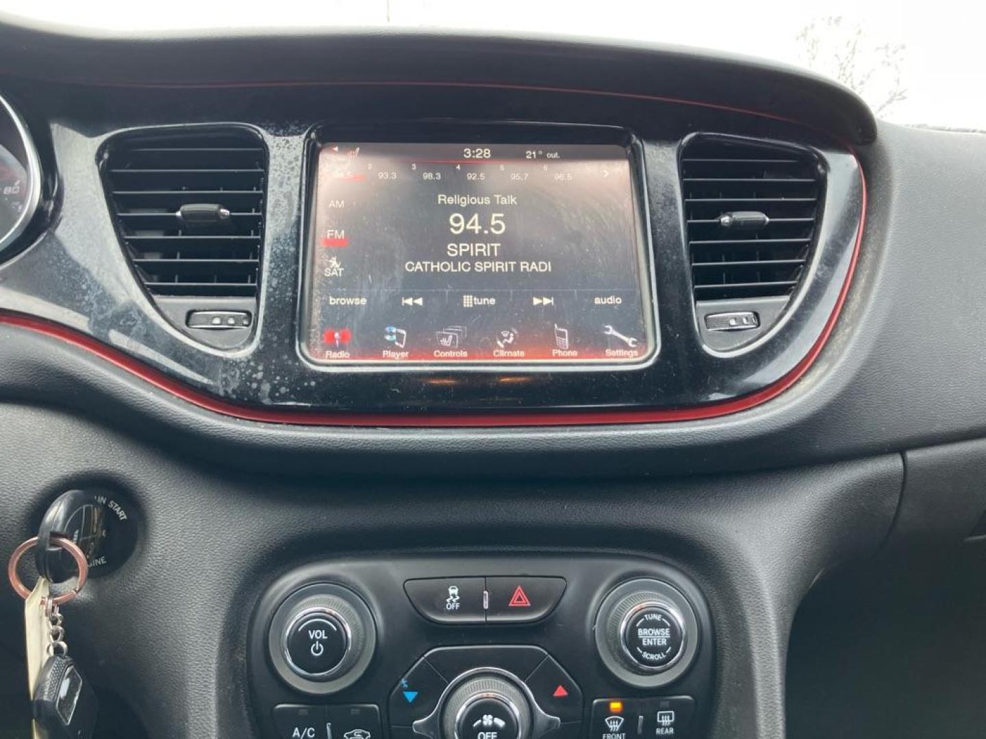 2016 GRAY DODGE DART SXT (1C3CDFBB5GD) with an 2.4L engine, 6-Speed Manual transmission, located at 1708 Broadway, Rockford, IL, 61104, (815) 397-5010, 42.252522, -89.069359 - Photo#8