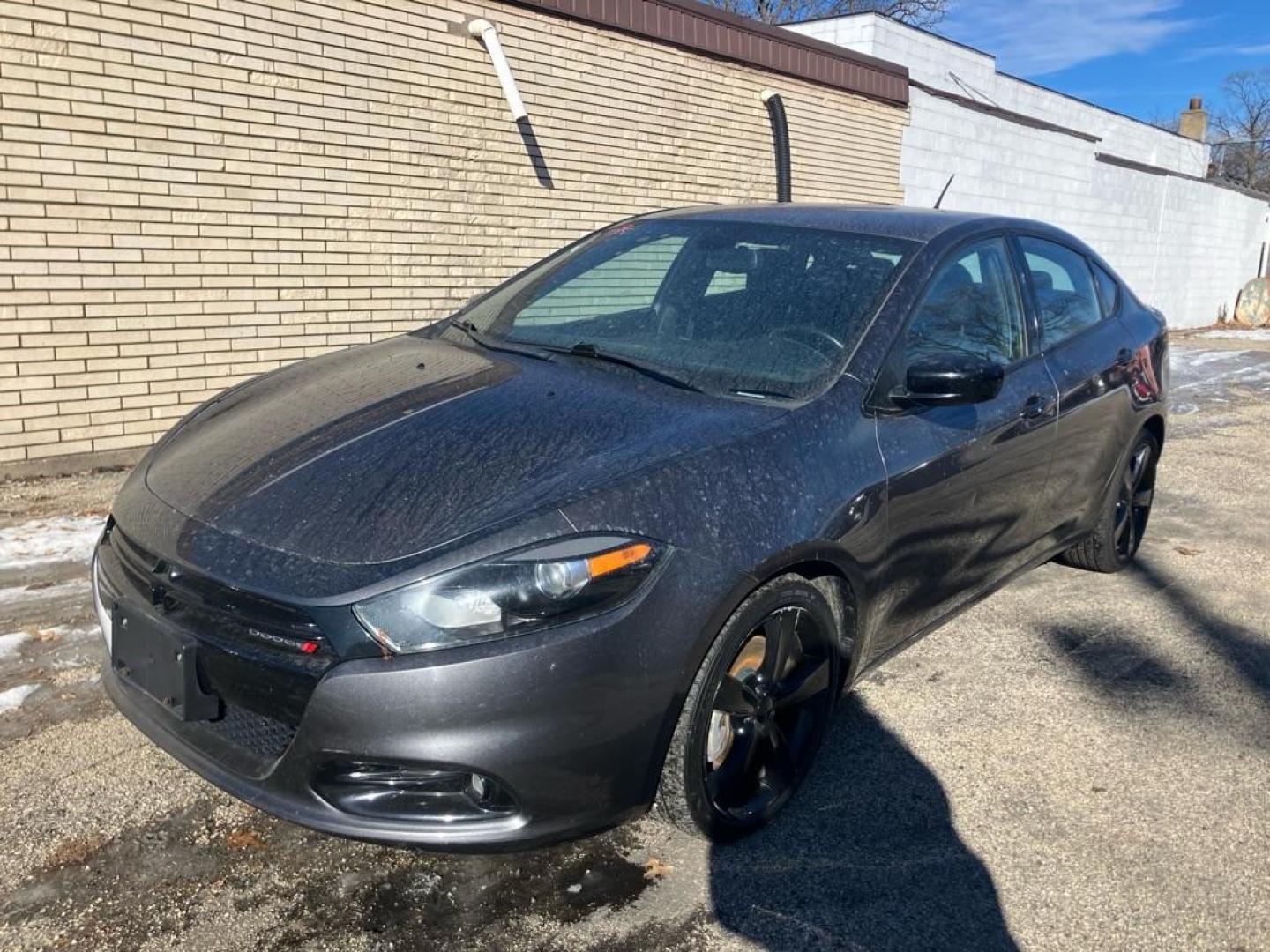 2015 GRAY DODGE DART SXT (1C3CDFBBXFD) with an 2.4L engine, Automatic transmission, located at 1708 Broadway, Rockford, IL, 61104, (815) 397-5010, 42.252522, -89.069359 - Photo#1