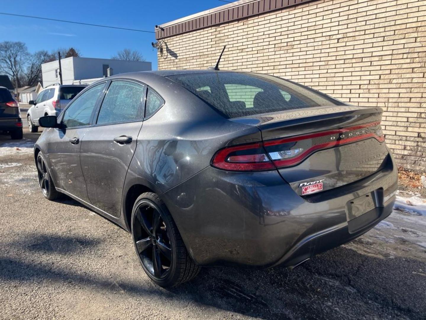 2015 GRAY DODGE DART SXT (1C3CDFBBXFD) with an 2.4L engine, Automatic transmission, located at 1708 Broadway, Rockford, IL, 61104, (815) 397-5010, 42.252522, -89.069359 - Photo#2