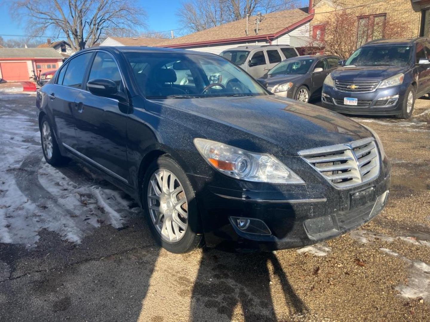 2011 BLACK HYUNDAI GENESIS 4.6L (KMHGC4DF1BU) with an 4.6L engine, Automatic transmission, located at 1708 Broadway, Rockford, IL, 61104, (815) 397-5010, 42.252522, -89.069359 - Photo#1