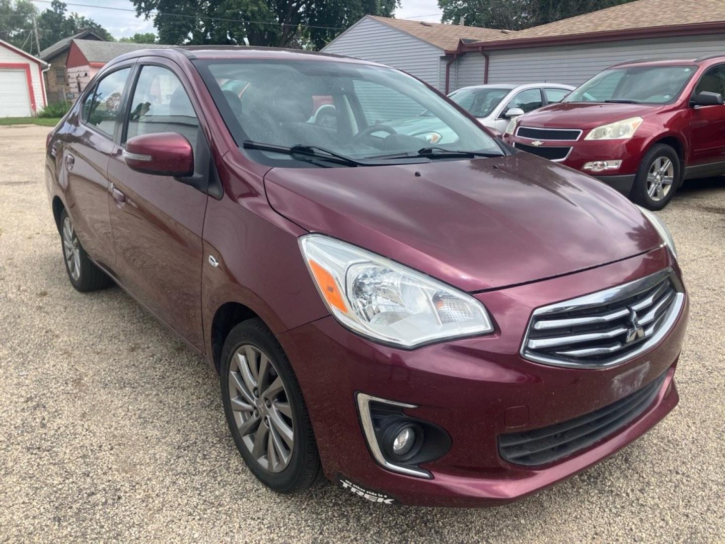 2017 PURPLE MITSUBISHI MIRAGE G4 SE (ML32F4FJ7HH) with an 1.2L engine, Automatic transmission, located at 1708 Broadway, Rockford, IL, 61104, (815) 397-5010, 42.252522, -89.069359- Photo#1